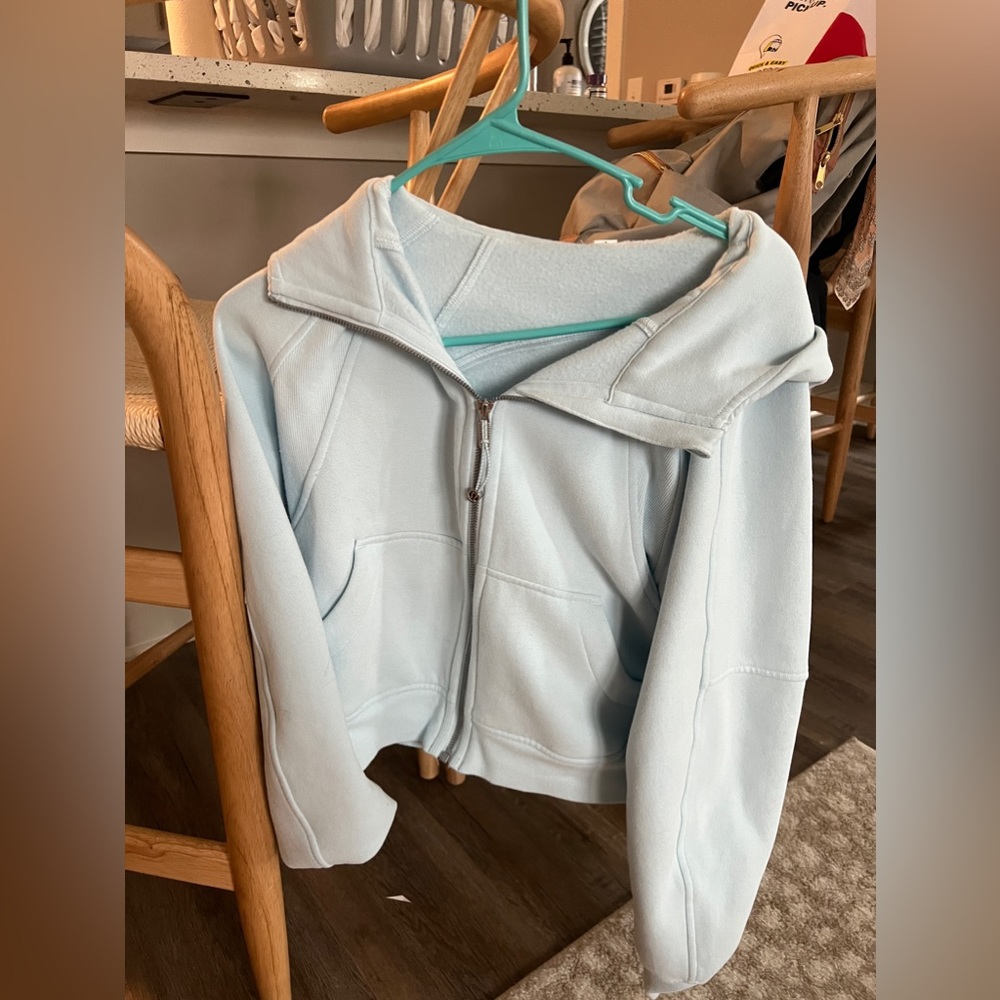 Lululemon full zip scuba in powder blue